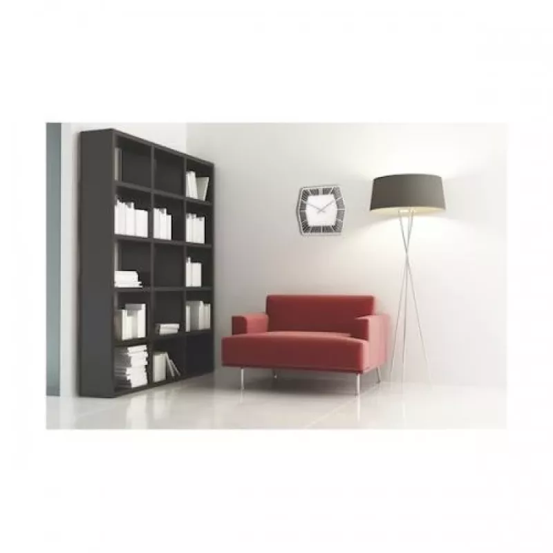 NeXtime wandklok 8128zw Hexagon, 43x43 cm, wit