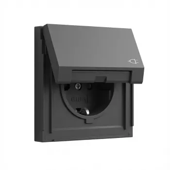 Gira Schuko-stopcontact TX_44 antraciet model 445467