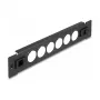 Patchpaneel DeLOCK 10 inch D-type 6 poorten gereedschapsloos zwart
