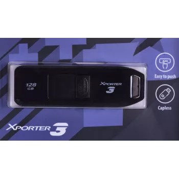 USB-flashdrive PATRIOT Xporter 128 GB USB Type-A 3.2 Gen 1 (80 MB/s) slider zwart