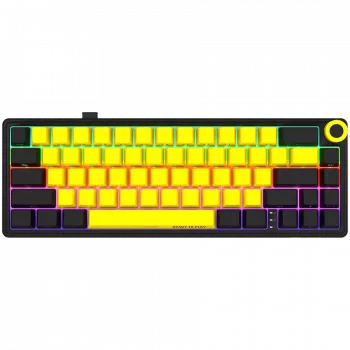 Mechanisch gaming-toetsenbord LORGAR KBP70MW 65% zwart geel EN-layout