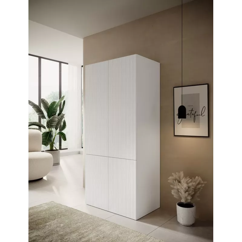 Kast cama meble PAFOS 2D 90x55,5x198,5 cm wit mat met 2 legplanken