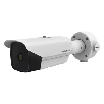 Hikvision DS-2TD2138-7/QY – thermische camera / netwerkbeveiligingscamera – bullet – kleur – 1280 x 720 (optisch) / 384 x 288 (thermisch) – vaste brandpuntsafstand – audio – composite – LAN 10