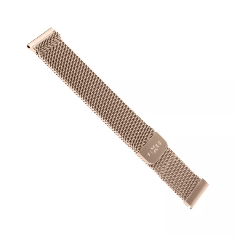 Horlogeband FIXED Mesh Strap Fixed 18mm roestvrij staal snelwissel goud