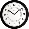 NeXtime klok 3045zw Super Slim, Ø28 cm, wand, zwart