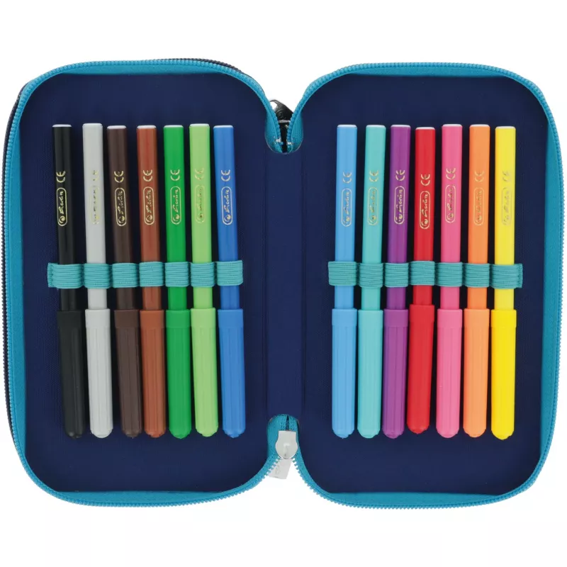 Herlitz TriCase Deep Ocean 31 stuks blauw polyester 190x70x115 mm