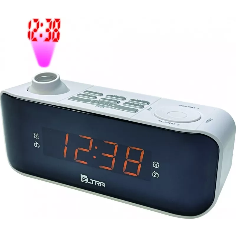 Eltra wekkerradio Kasia (Kate) met projector, zwart