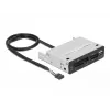 DeLOCK 91708 kaartlezer USB 2.0 intern zwart grijs CF SD MicroSD