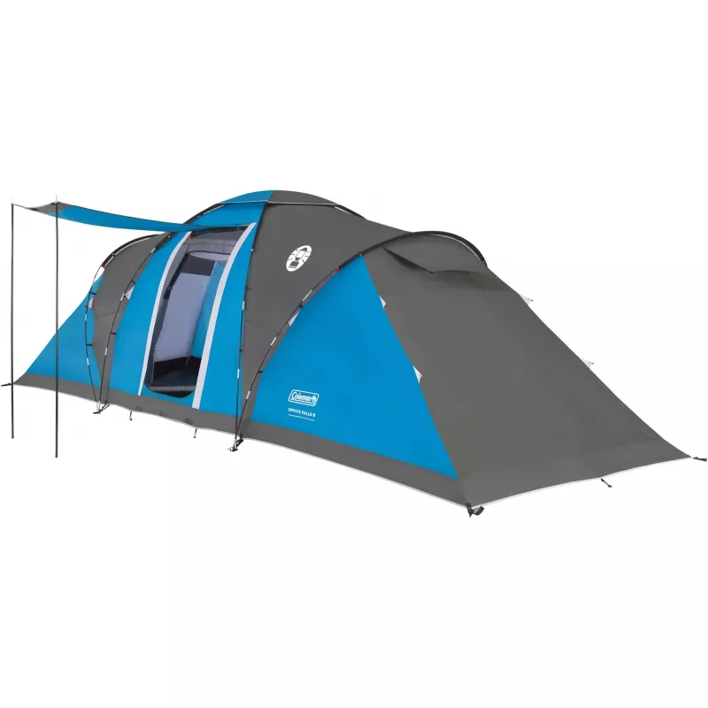Tent COLEMAN Spruce Falls 6 (2025) — tunneltent, 6-persoons, blauw/grijs