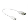 USB-kabel DeLOCK 84805 USB 2.0 0,2 m USB A Micro-USB B wit