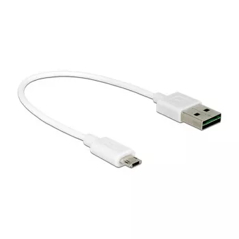 USB-kabel DeLOCK 84805 USB 2.0 0,2 m USB A Micro-USB B wit