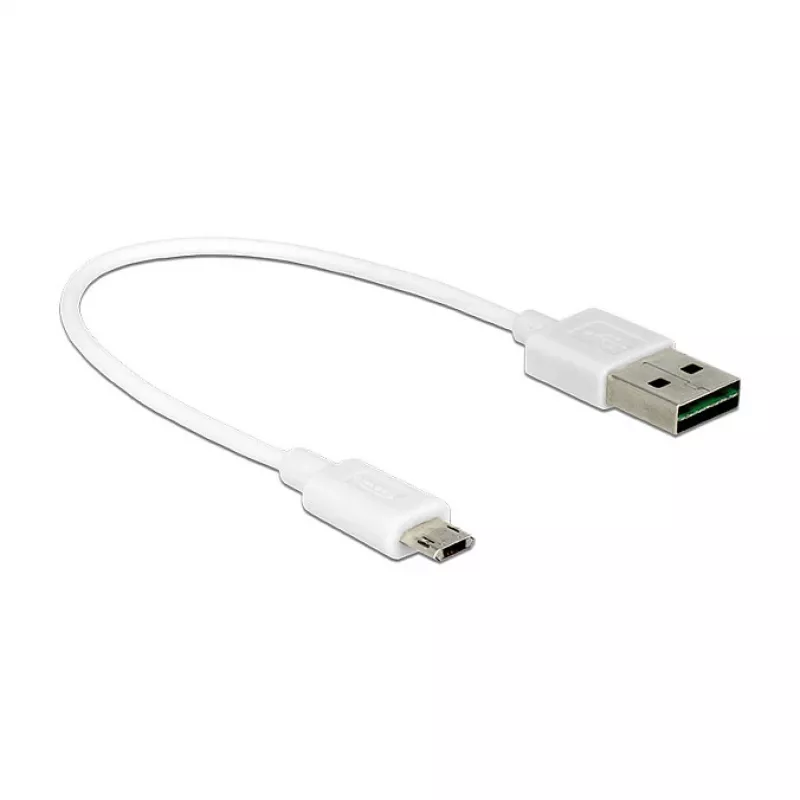 USB-kabel DeLOCK 84805 USB 2.0 0,2 m USB A Micro-USB B wit
