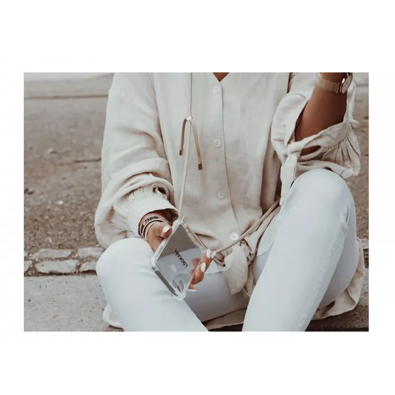 Smartphone-hanger-hoesje Lookabe voor iPhone Xs Max – goud-nude afwerking