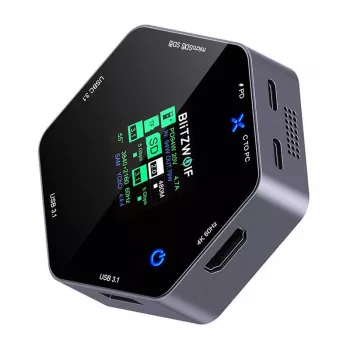 Dockingstation BlitzWolf BW-TH16 8in1 USB 100W met LCD smart display
