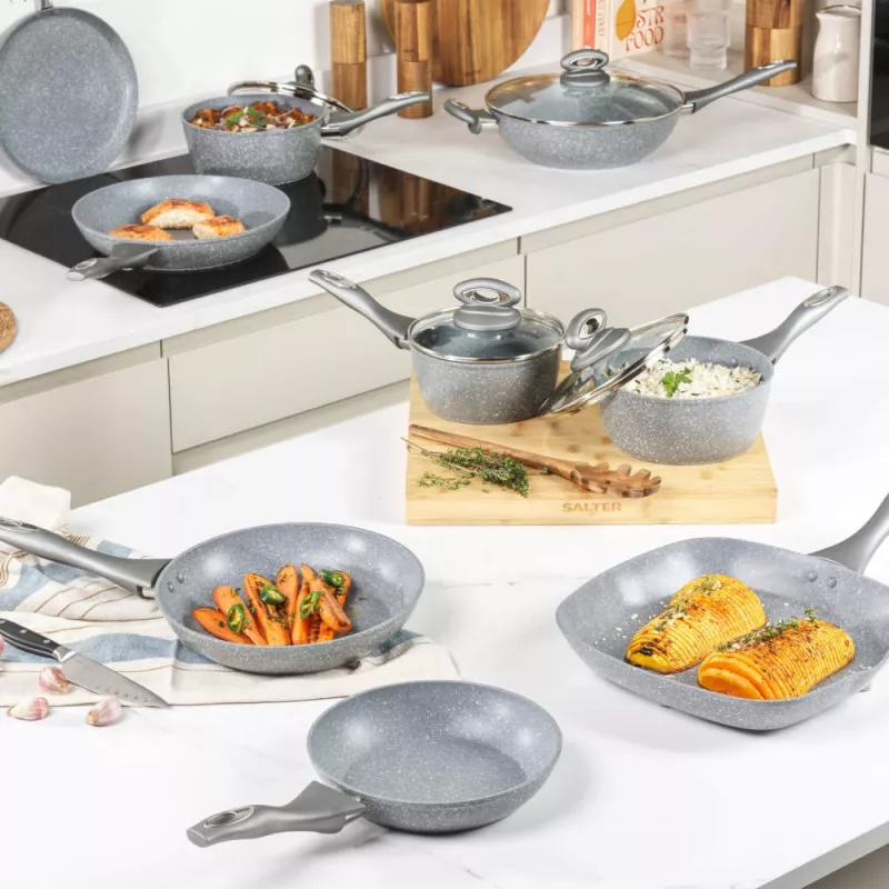 Grillpan Salter 28 cm antiaanbaklaag met marmerlaag