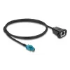 Coaxkabel DELOCK 90700 – 1 m, HSD Z naar RJ-45, zwart/blauw
