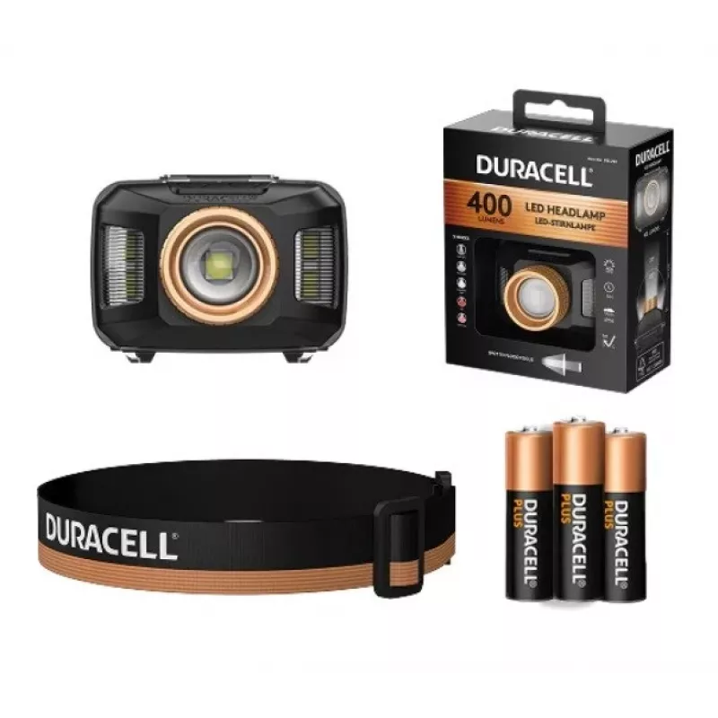 Duracell DH400 hoofdlamp zwart, oranje