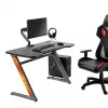 NanoRS RS120 gaming-computertafel, modern design, licht en stabiel (max. 50 kg belasting), zwart & oranje