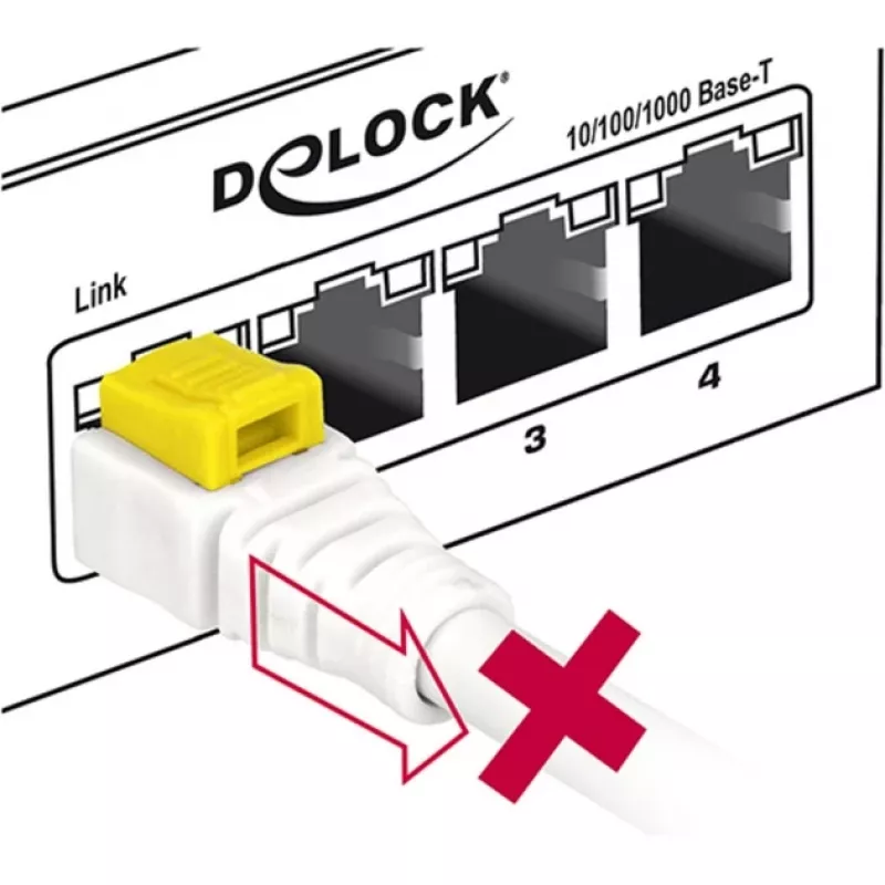 Netwerkkabel DeLOCK 85330 RJ-45 Cat6a 0,5 m wit