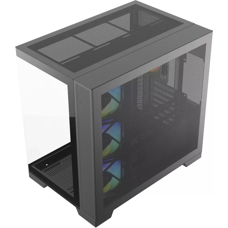 Silentware View A-RGB zwart PC-behuizing VIEWzwart — mid-tower-behuizing met A-RGB-verlichting