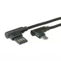 ROLINE USB 2.0-kabel, haaks, type A omkeerbaar - Micro B, ST/ST, zwart, 0,8 m (11.02.8720)