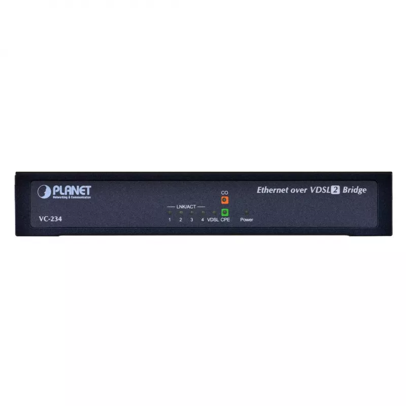 Planet VC-234 Ethernet-naar-VDSL2-bridge met 4 poorten, 100/100 Mbps