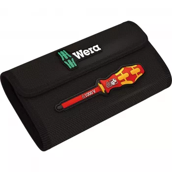 Kraftform Kompakt VDE 16 Universal 1 Tool Finder, 16-delige, schroevendraaier rood/geel, incl. steeksleutelgreep, spanningstester, VDE-wisselbladen
