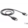USB-kabel DeLOCK EASY-USB 2.0-A 1m zwart