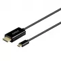 USB-C-kabel SAVIO CL-191 2 m — USB-C naar USB-C, stekker naar stekker, zwart, kunststofommanteling, kopergeleider