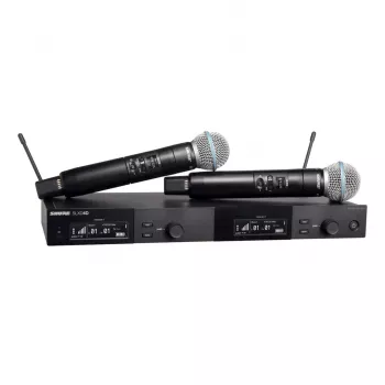 Shure SLXD24DE/B58-G59 – digitaal dual-draadloos systeem met twee zenders/handmicrofoons (470 – 514 MHz)