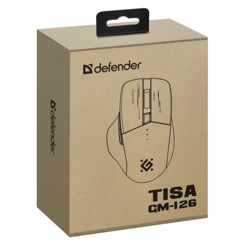 Muis DEFENDER GM-126 TISA RF+BT OPTIC 1600dpi 6P WIT