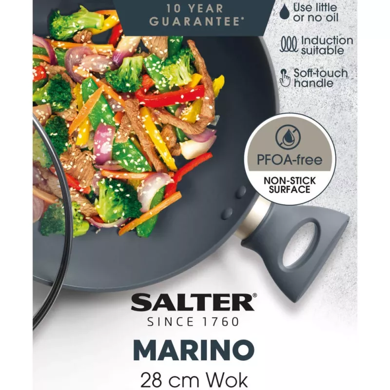 Wok Salter BW12267EU7 28 cm antiaanbaklaag, geschikt voor inductie