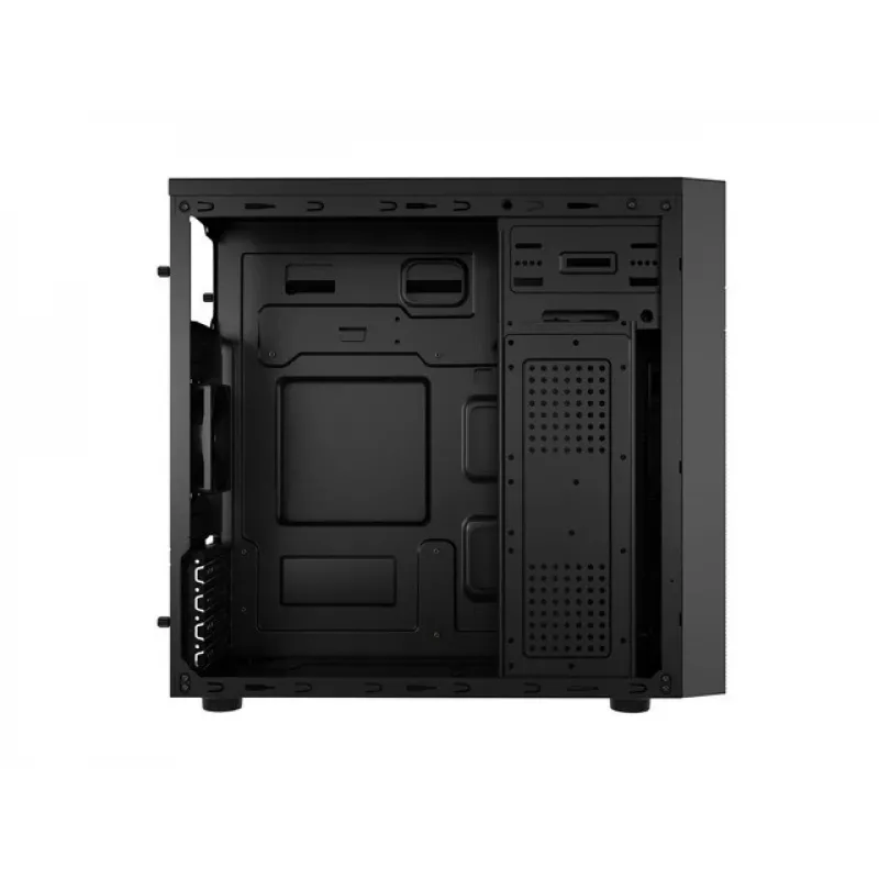 PC-behuizing NATEC Helix Mini Tower zwart — microATX/Mini-ITX, 3×3,5 inch + 5×2,5 inch, 33 cm GPU, USB-C/USB-A aansluitingen