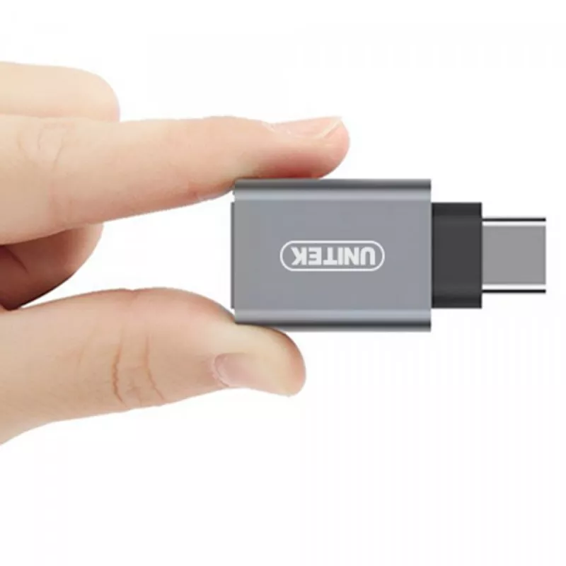 UNITEK Y-A025CGY kabel-interface/gender-adapter USB Type-C naar USB Type-A, metaal