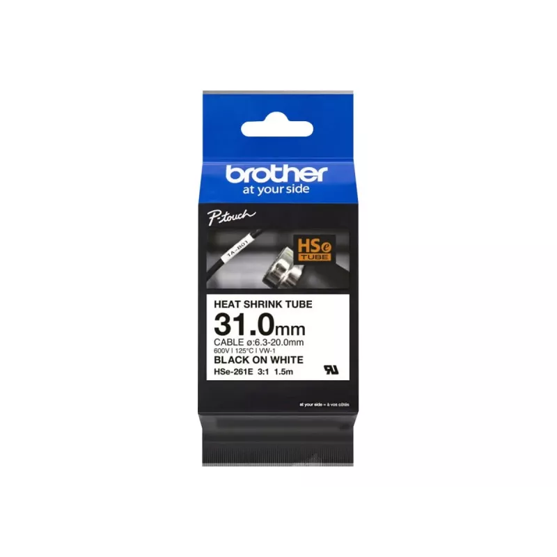 Printerlint Brother HSe-261E zwart 3,1 cm x 1,5 m