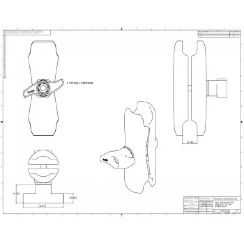 Dubbele gewrichtsarm RAM Mounts RAM-D-201U