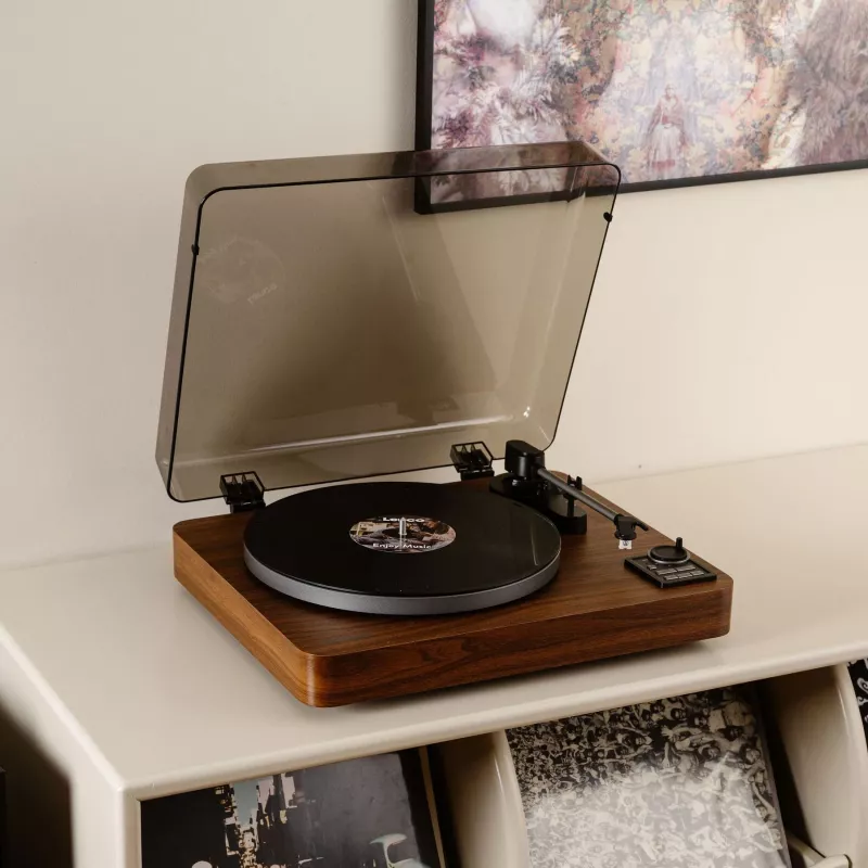 Platenspeler Lenco LBTA-165 hout met Bluetooth-connectiviteit