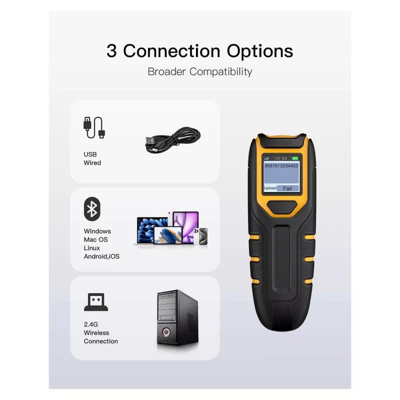 inateck barcodescanner 47 zwart [BCST-47_Schwarz]