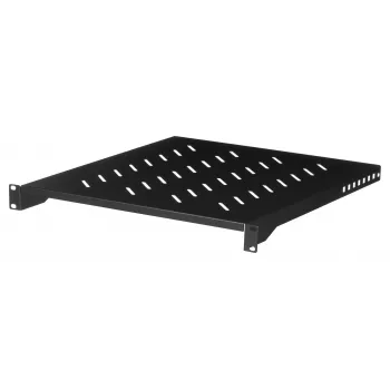 Racklegbord LANBERG AK-1005-B — 1U 19 inch racklegbord, 500 mm diepte, 482,6×45 mm, zwart, 25 kg capaciteit