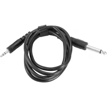 Elektrische gitaar adapterkabel Omnitronic 6,3 mm jack naar 3,5 mm (model 13063458)