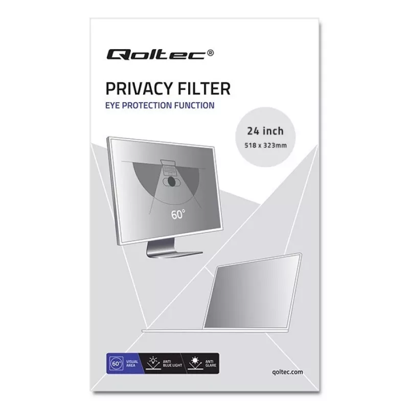 Privacyfilter Qoltec 51061 voor 61 cm (24 inch) monitor