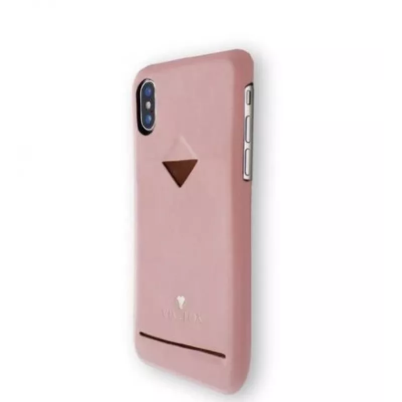 VixFox telefoon-achterkant voor iPhone XSMAX met kaarthouder, roze
