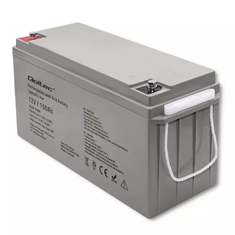 Qoltec 53068 AGM-batterij | 12V | 150Ah | max. 2250A