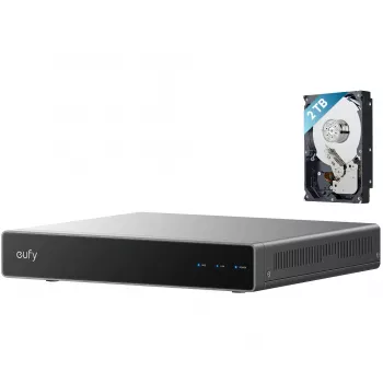 Netwerk-videorecorder Eufy S4 – 8-kanaals NVR, 4K (3840x2160), 2 TB HDD, uitbreidbaar tot 16 TB, zwart/grijs