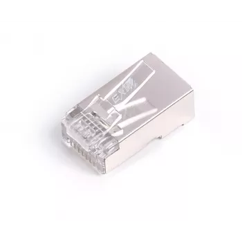 RJ45-stekker afgeschermd cat.6 universeel draad/soepele kern 8P8C 100 stuks