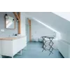 Wasrek PROMIS SU111 — verticaal binnenwasrek van staal, 3 m drooglengte, 1000 mm hoogte, opvouwbaar
