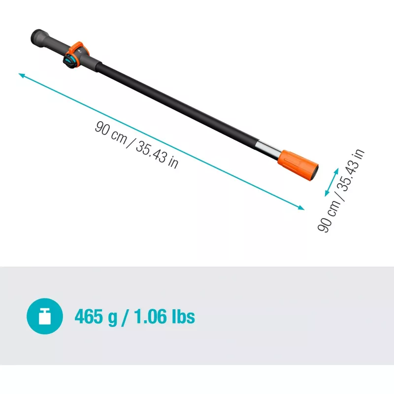 Gardena 18800-20 Cleansystem steel S, 90 cm, aluminium
