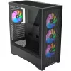PC-behuizing Silentware Core 100 A-RGB zwart — model CORE100zwart, A-RGB-verlichting, midtower-formfactor