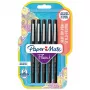 Viltstift Papermate Flair Original medium zwart 5 stuks