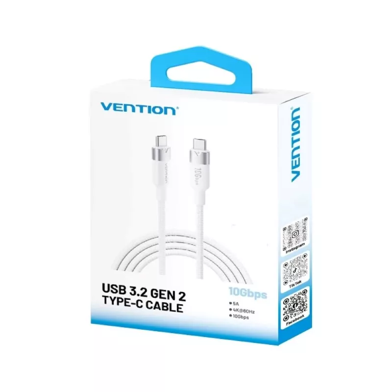 Vention USB 3.2 5A 10Gbps 1m WH USB-C naar C kabel